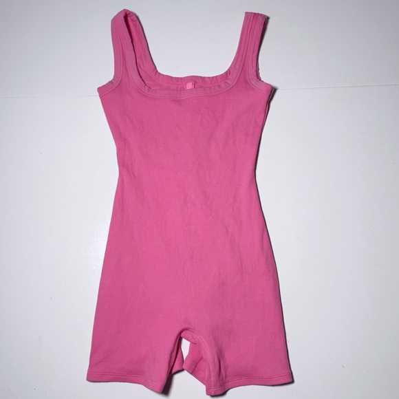 SKIMS Cotton Rib Onesie in Sugar Pink - Picture 4 of 6